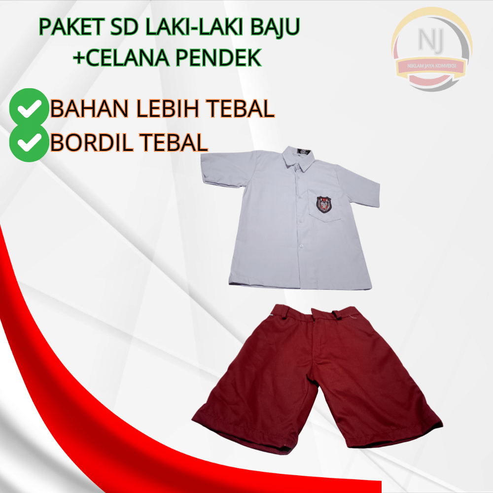 baju seragam sd laki laki paket seragam sd merah putih laki laki kemeja putih katok merah