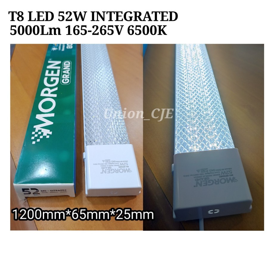 Lampu T8 LED 52W 52 watt Integrated MORGEN 5000Lumen 120cm