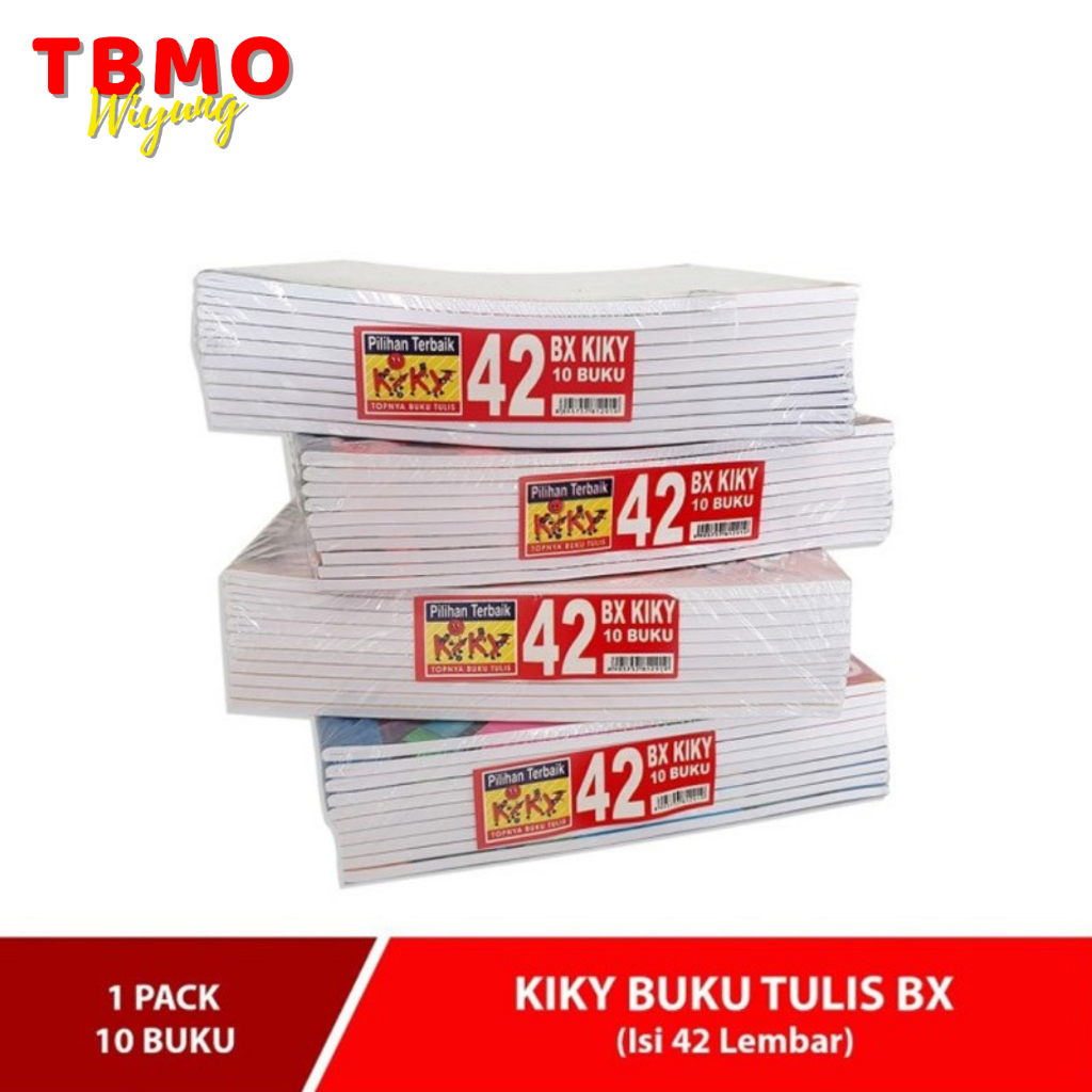 

TBMO Buku Tulis Kiky Boxy 42 Polos Per Pack Isi 10 Pcs