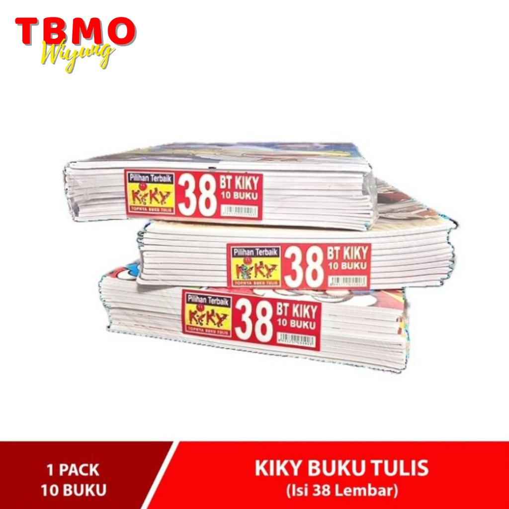 

TBMO Buku Tulis Kiky 38 Polos Per Pack Isi 10 Pcs