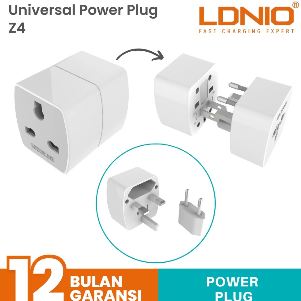 Universal PLUG LDNIO Z4 Travel Socket Adapter 6A ORIGINAL LDNIO