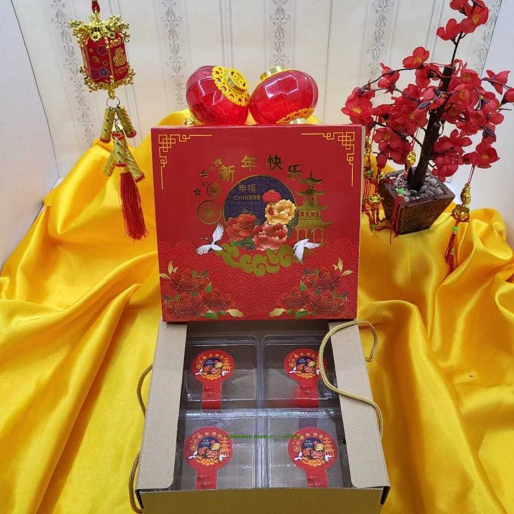 

2Pcs BOX IMLEK CNY KARDUS 22x22x10cm + tali