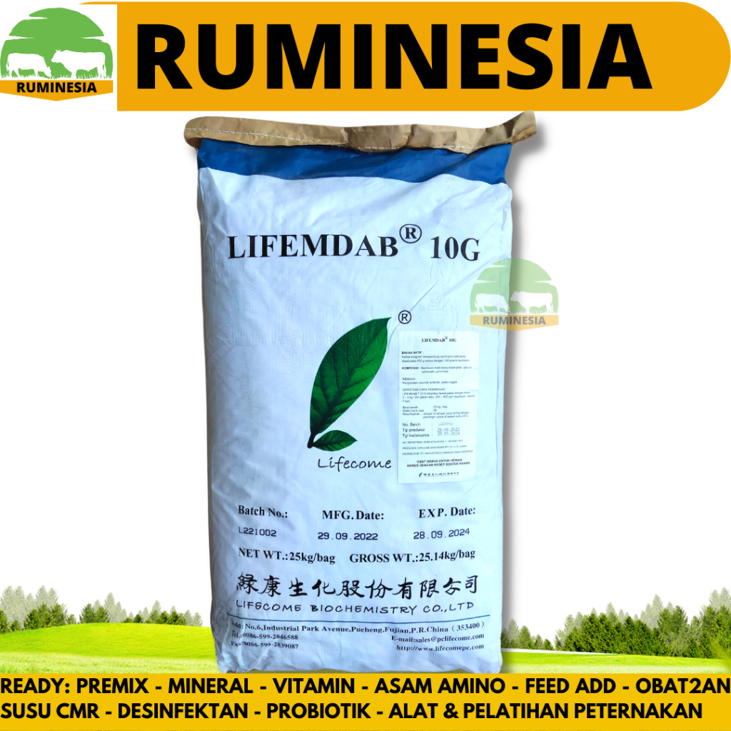 LIFEMDAB 1 KG REPACK - AGP BMD Bacitracine Methylene Disalycilate - AGP AYAM & BABI - AGP AYAM BROIL