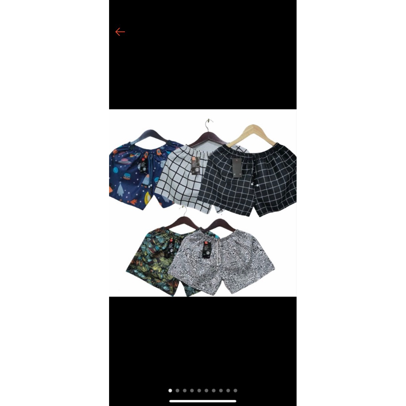 BOXER TARTAN UNISEX 100RB 12PCS/BOXER VIRAL/BOXER SANTAI celana kotak melar Biru Hitam Putih Merah P