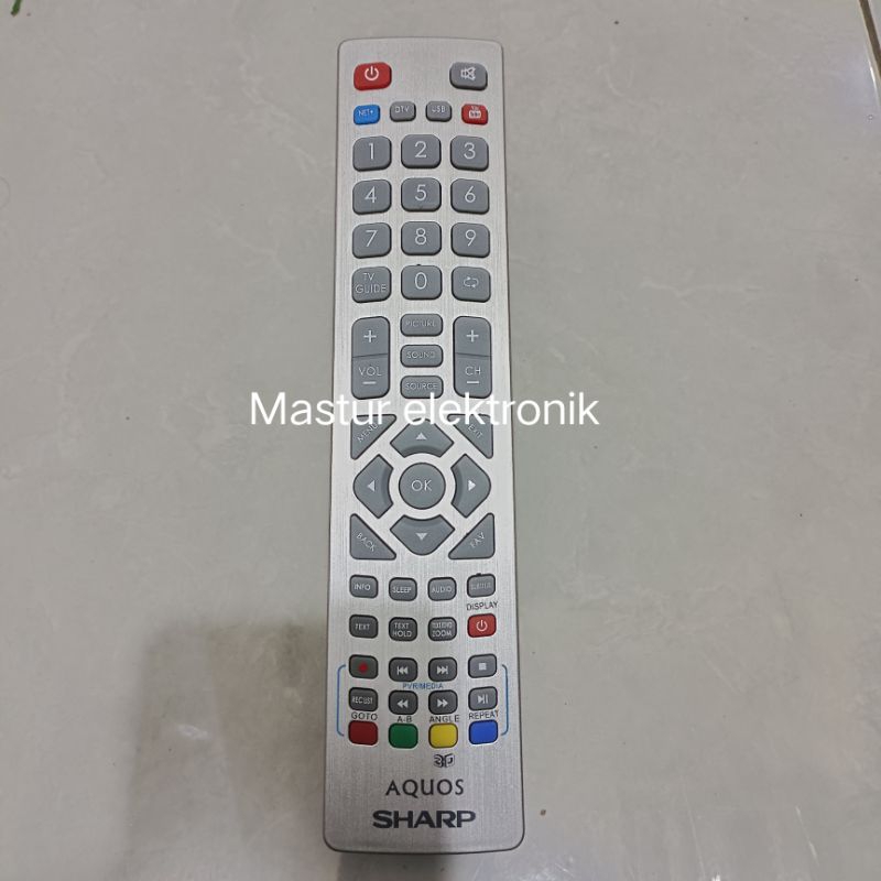 REMOTE REMOT SMART TV SHARP 3D NET PLUS 4K ORIGINAL ASLI
