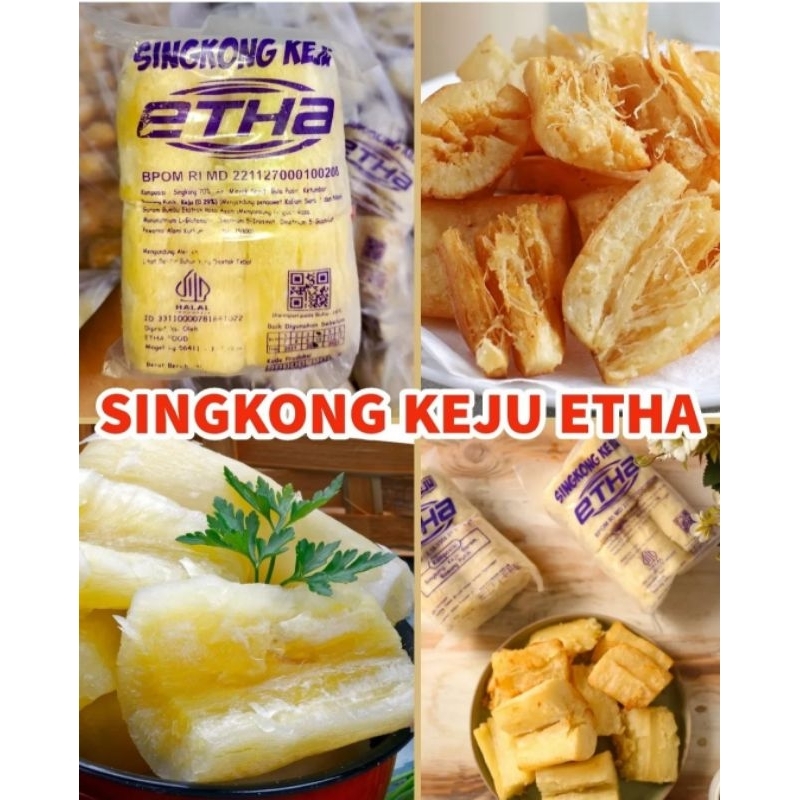 

Singkong keju Etha berbumbu siap goreng