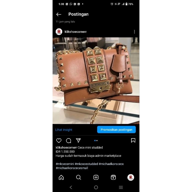 michael kors mk cece mini studded