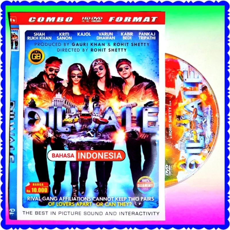 KASET FILM INDIA DILWALE SHAH RUKH KHAN DUBBING BAHASA INDONESIA-FILM INDIA BOLLYWOOD TERLARIS-KASET