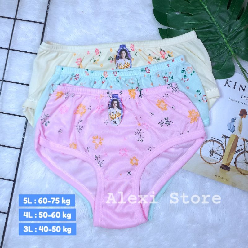 Celana Dalam Wanita Jumbo Murah Cd Bumil Mama Gemoy Model Bunga Jadul Bahan Adem Melar Nyaman
