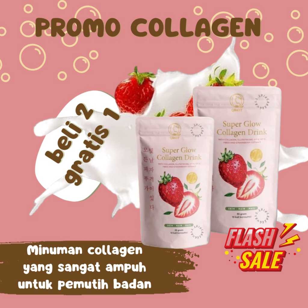 Super Glow Collagen Drink Minuman Pemutih Badan Cepat Permanen | Suplemen Pemutih Kulit | Suntik Put
