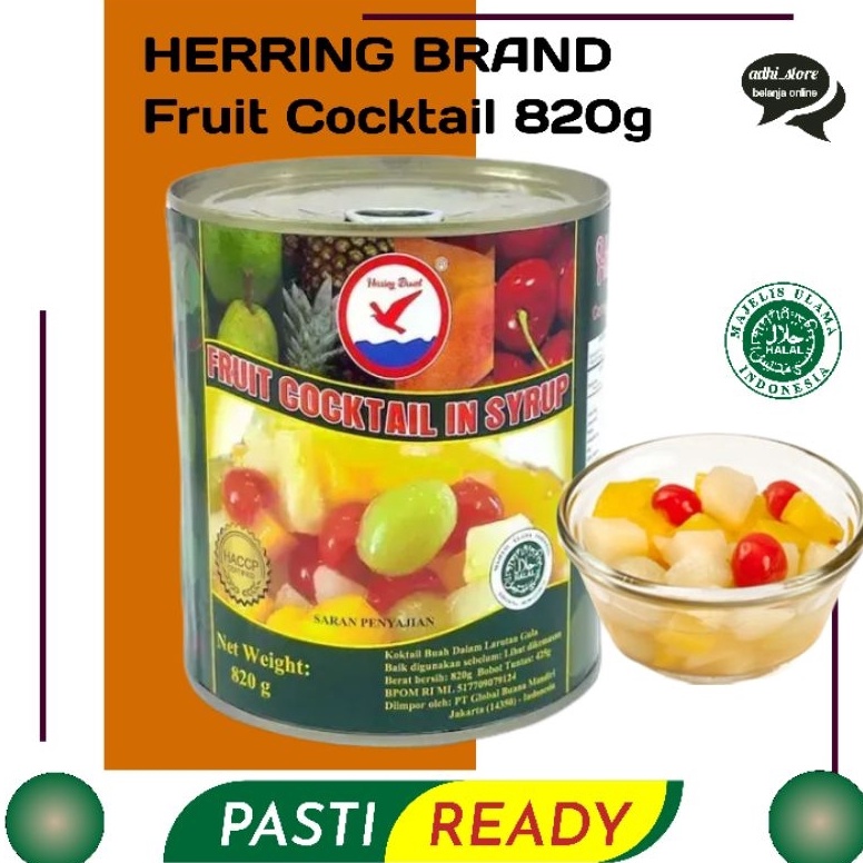 

GROSIR MURAH Herring brand buah campur dalam kaleng cocktail in syrup 82g Satuan