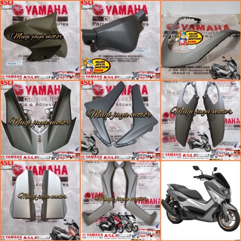 FULL SET BODY HALUS NMAX OLD 155 ABU GRAY 2017-2019 ORIGINAL YAMAHA