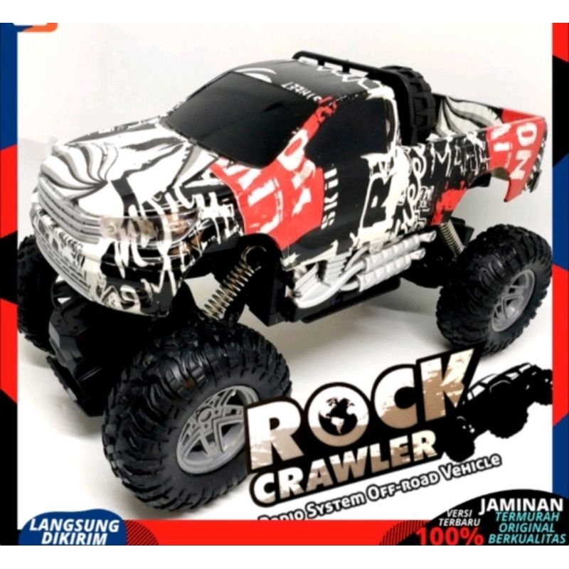 Js Mainan Mobil Remote Control Offroad Rock Crawler Car Jeep Pick Up Batrei Cas Rc Car Skala 1:18