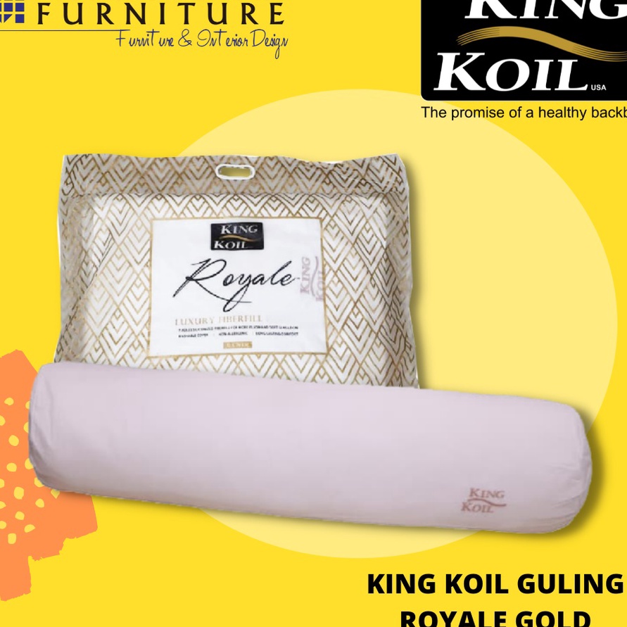 ORIGINAL Guling KING KOIL Royale Bolster Polyester Fiberfill KingKoil Ori