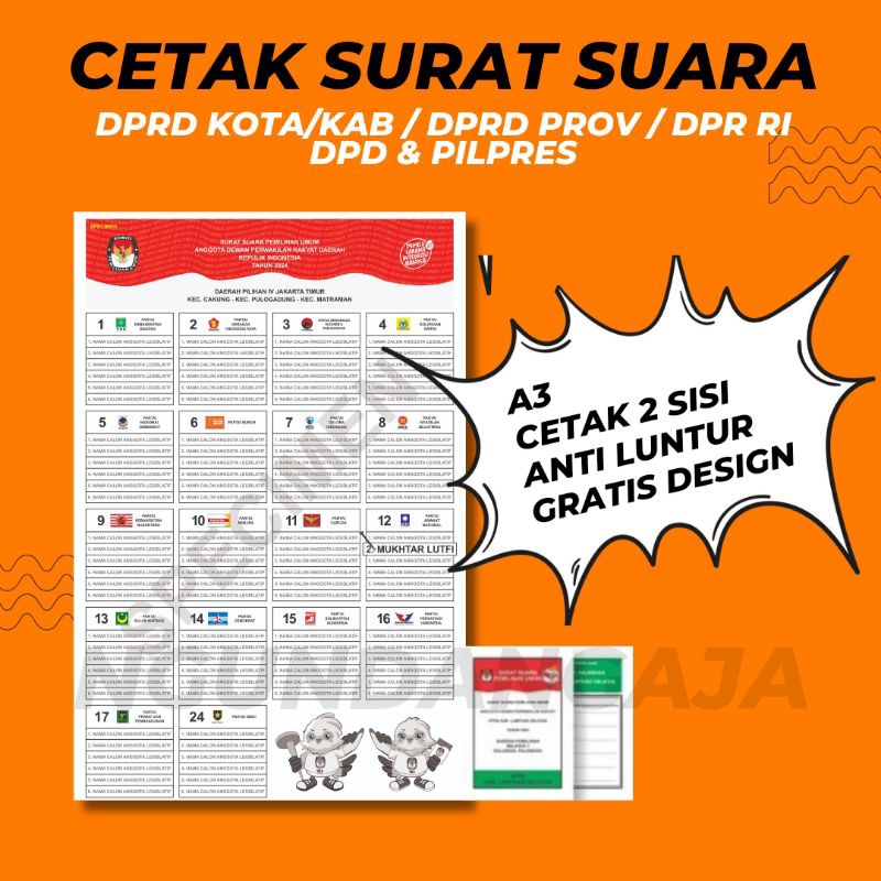 

Cetak contoh speciment kertas suara pemilu caleg
