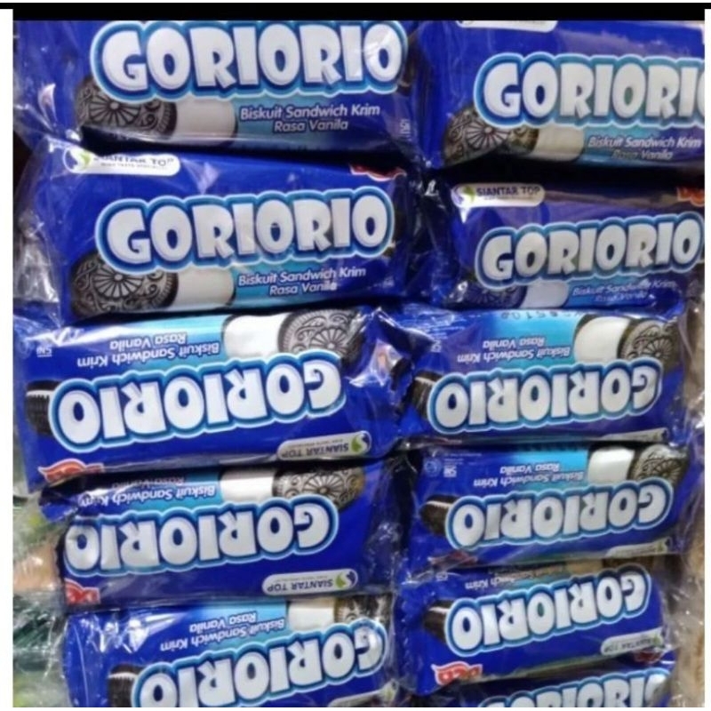 

biskuit goriorio 1 pack isi 20 gorio go rio coklat gorio-rio vanila