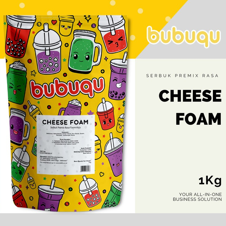 

Bubuqu Premix Powder Cheese Foam - Premix Powder Foam Keju 1 Kg