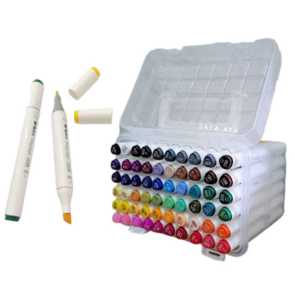 

SPIDOL 60 WARNA DUAL TIP FINE BROAD GAMBAR SKETSA SKETCH M&G APMV0904
