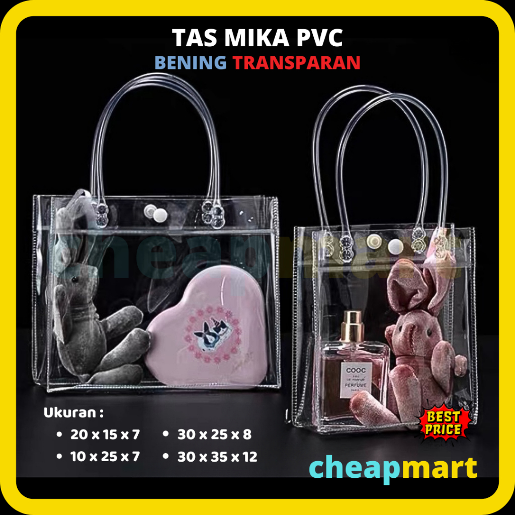 

[ECER] Tas PVC Mika Bening Totebag Transparan Tas Mika Souvenir Ulang Tahun Kantong Polos Goodie Bag Hampers Gift Bag Kantong Souvenir Tas Hadiah Kantong Mika PVC Tas Tenteng Varian size