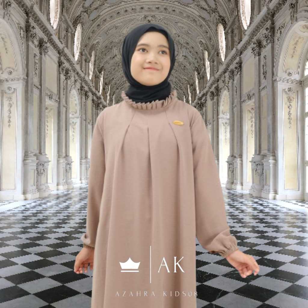 Gamis Crinkle Airflow Anak Usia 3 s/d 14 Thn 8 pilihan warna #MAHIRA