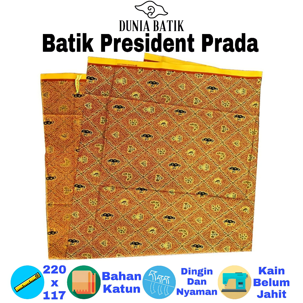 Batik President Prada Sido Mukti Jarik Halus Batik Prodo Batik Dewasa Kain Jarik Katun Premium Batik