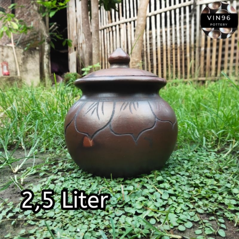 Wadah dawet 2,5 Liter/wadah beras gerabah tanah liat (FREE EXTRA PACKING)