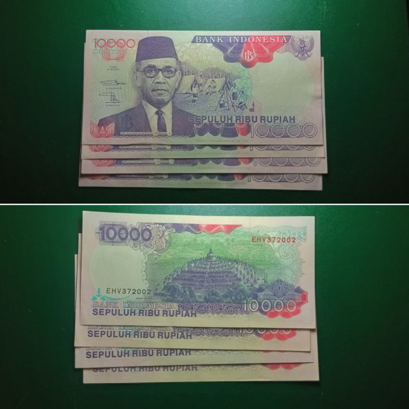 Uang kuno 10.000 rupiah tahun 1992
