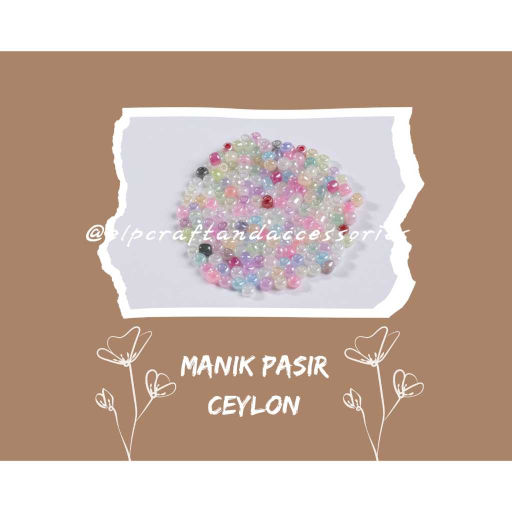 [10 GR] MANIK PASIR | PAYET PASIR | MANIK PASIR CEYLON | CEYLON | PAYET PASIR CEYLON | 8/0 3MM | 6/0
