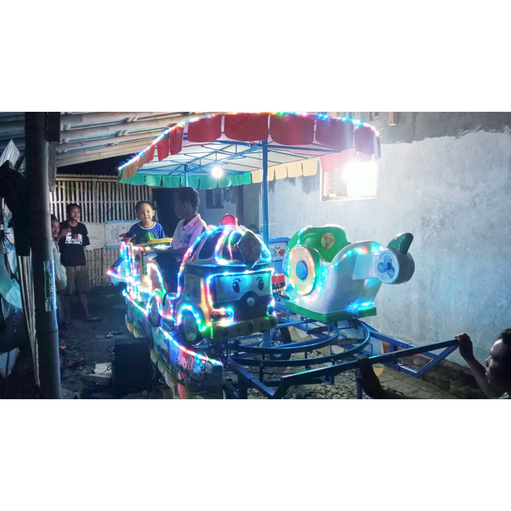 wahana odong kereta panggung fiber mix fullset lengkap