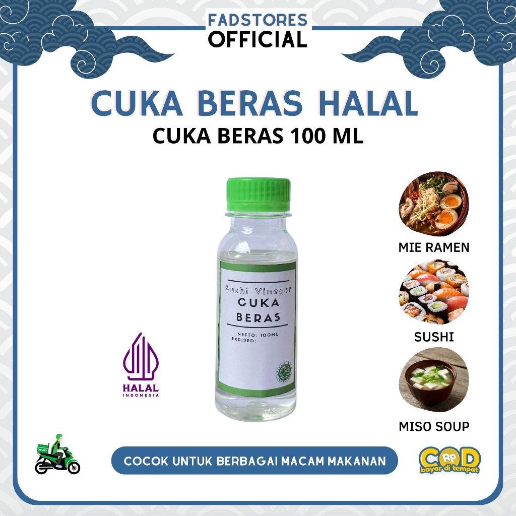 

Cuka Sushi 100 ml - Sushi Vinegar Halal - Cuka Beras 100ml