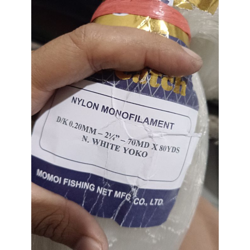 jaring ikan momoi 0.20 2¼ inchi 70/80 yoko jaring nelayan jaring pukat ikan jaring momoi