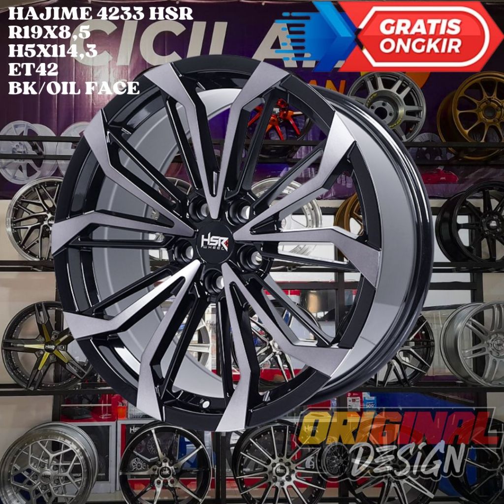 Velg Mobil Ring 19 HSR HAJIME R19 UNTUK ALPHARD ALMAZ CX5 TERIOS INNOVA