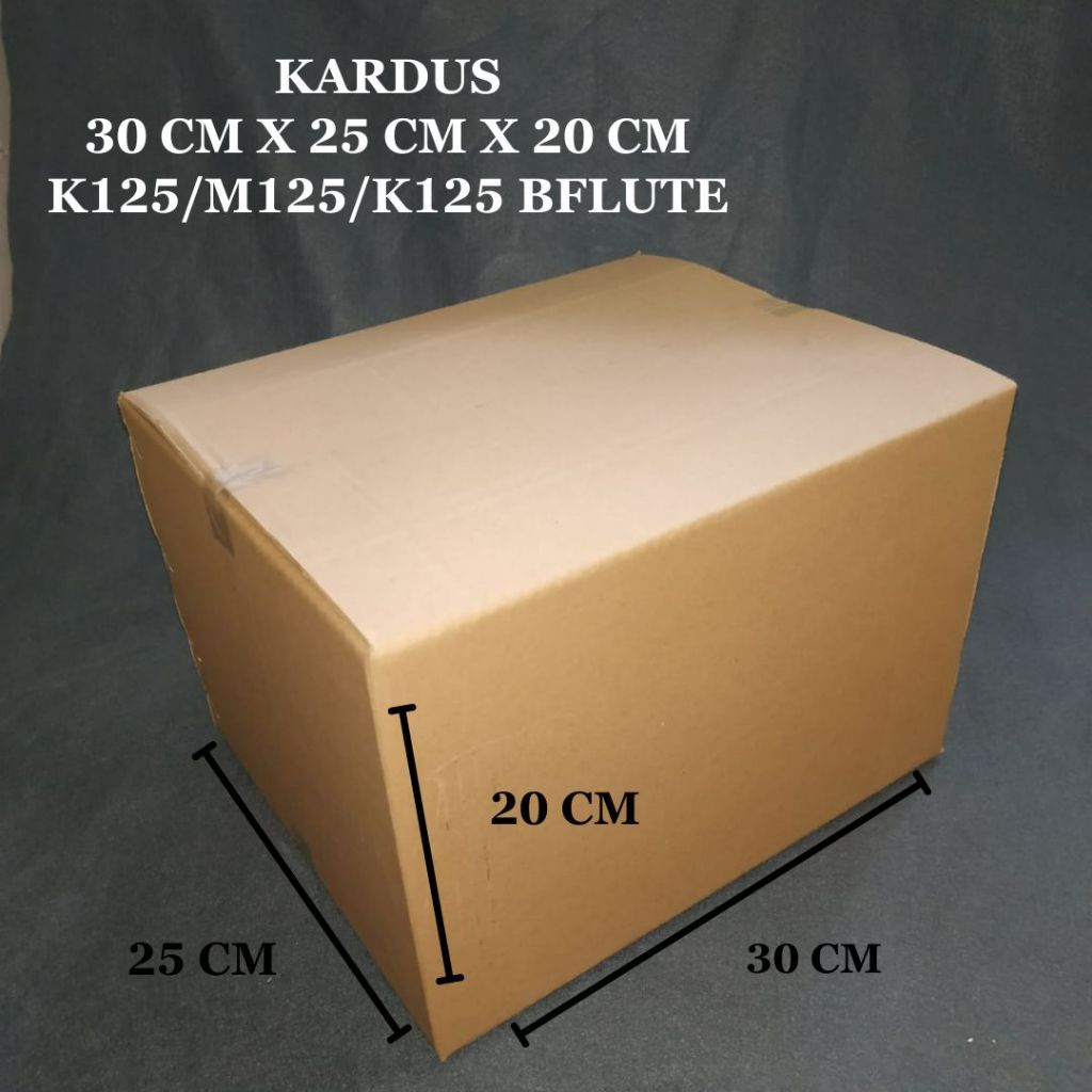 

Kardus Packing Tebal P30 cm x L25 cm x T20 cm BFlute K125/M125/K125