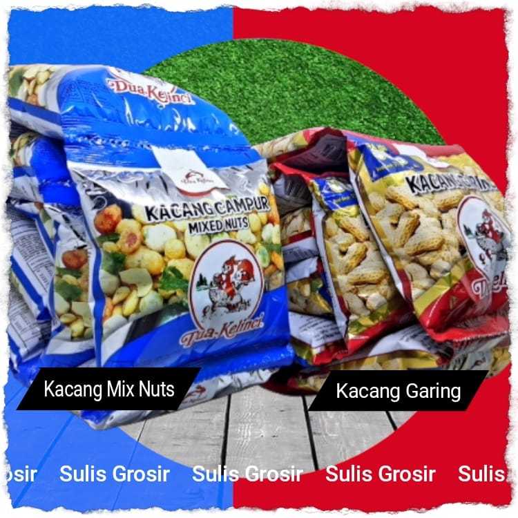 

Dua Kelinci Kacang Campur Mix Nut dan Kacang Garing Serenceng Isi 10 Sachet