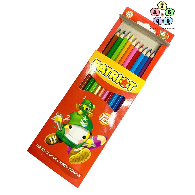 

PENSIL WARNA MURAH/PERSIL WARNA PATRIOT PANJANG/ ECER PENSIL WARNA