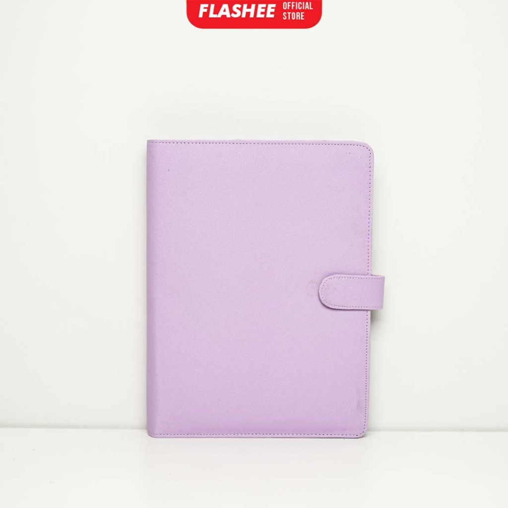 

Flashee Binder Polos Warna Ungu Lilac Ukuran A5 Ring 20 Binder Sekolah Eksklusif Binder Isi Ulang