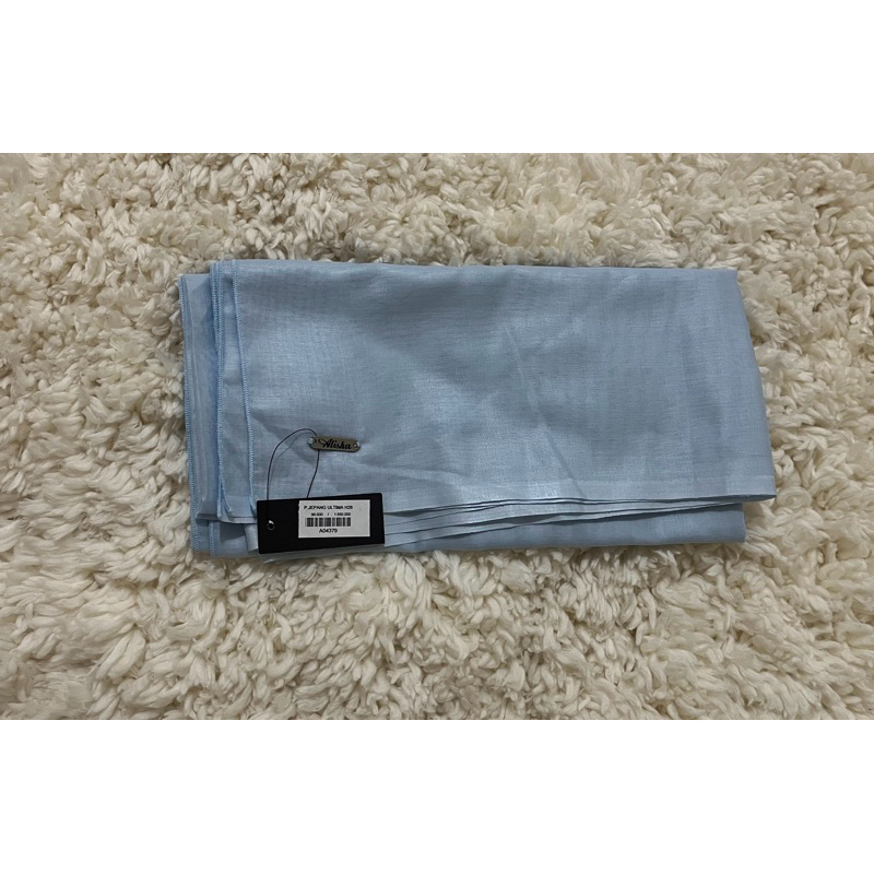 New with Tag Alisha hijab square Paris Ultima Shine seri H - Baby Blue