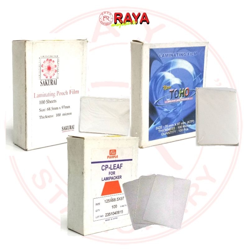 

Plastik Laminating KTP / Laminating Pouch Film
