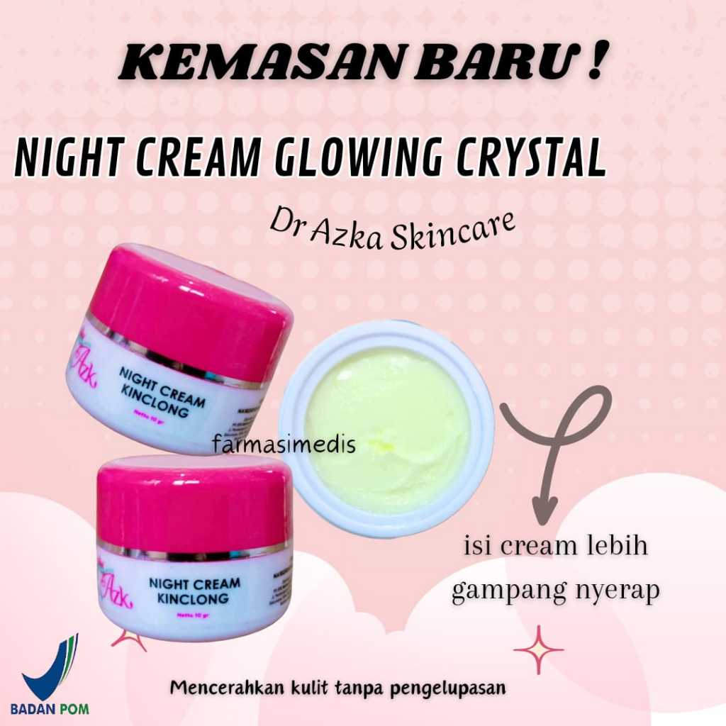 CREAM MALAM GLOWING CRYSTAL DR AZKA SKINCARE