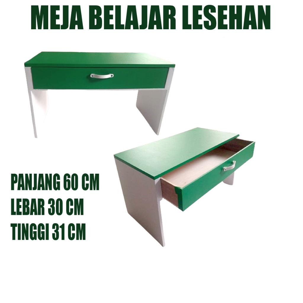 Meja Belajar Lesehan laci multifungsi Ukuran 60x30x30 cm