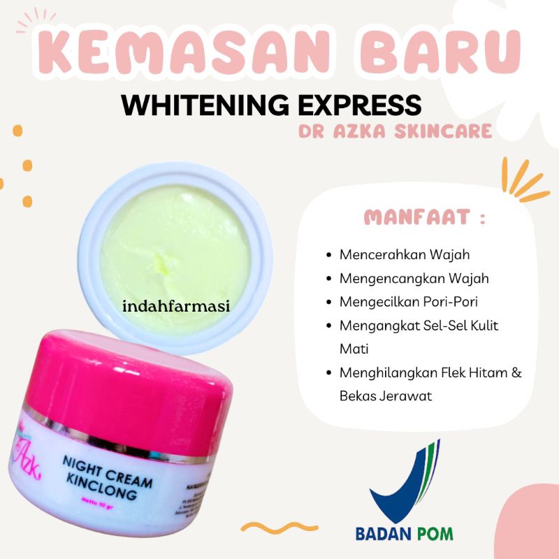 NIGHT CREAM WHITENING EXPRESS Dr. Azka Skincare