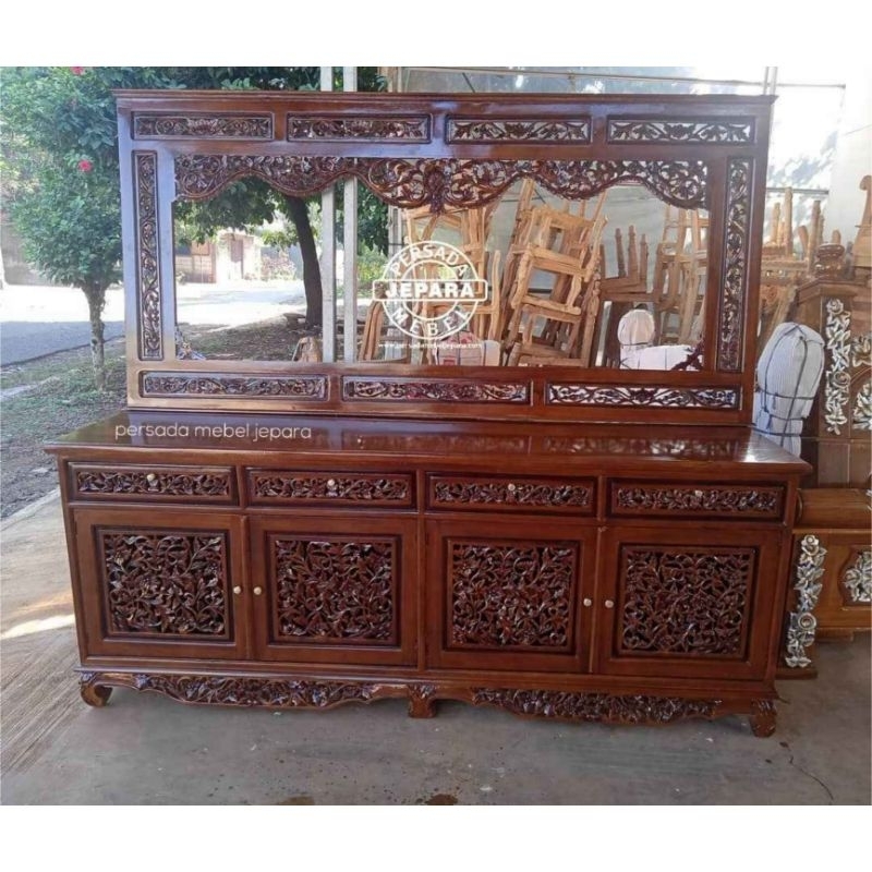 Bufet hias palembang / Meja hias ukir jepara / Meja rias jati / Bufet palembang
