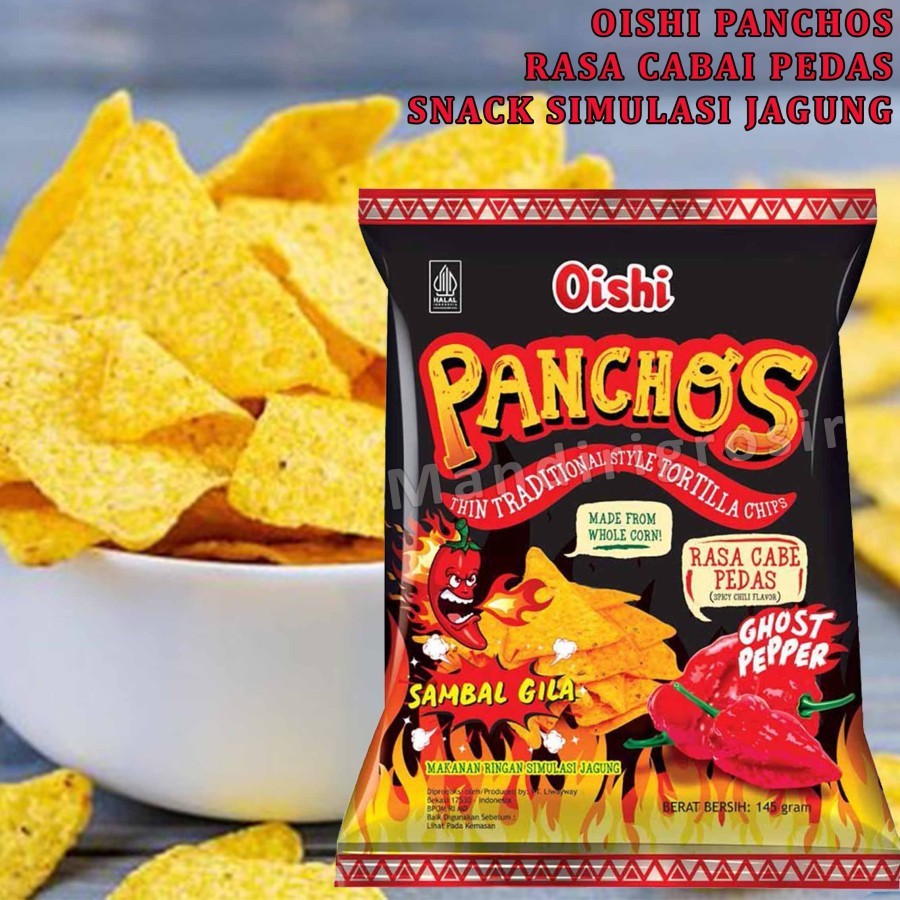 

Snack Tortilla Chips Corn * Oishi Panchos * Rasa Ghost Pepper * 140gr