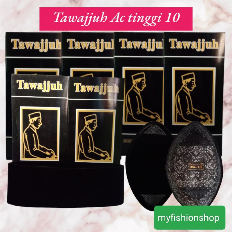 peci hitam peci tawajjuh Ac tinggi 10 Songkok hitam polos peci anak-anak dan dewasa