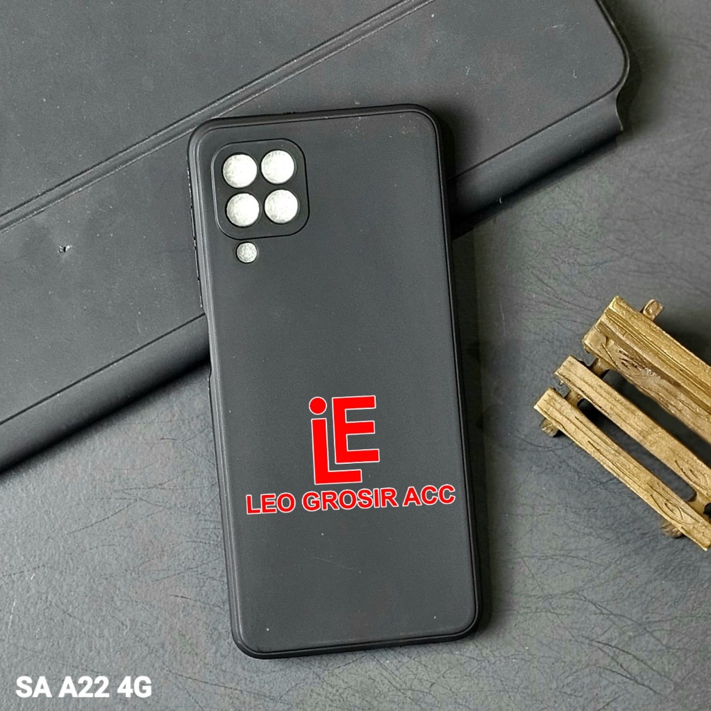 SAMSUNG A22 4G SOFT CASE MACARON BLACK CASE PREMIUN BLACK SAMSUNG A22 4G