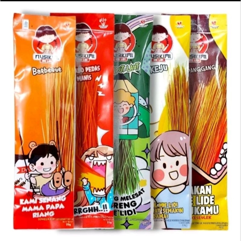 

Mie Lidi Nusikimi 1 Pack Isi 10pcs Sudah Mix Rasa