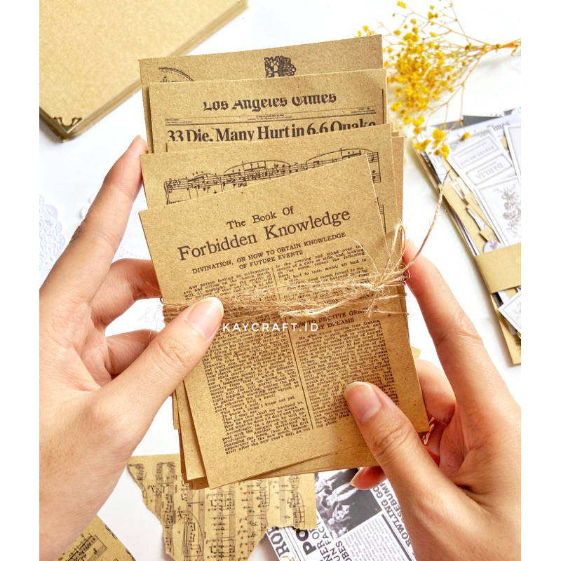 

21+-OLD BOOK Paper Journal Decor Kertas Dekorasi Buku Kertas Motif