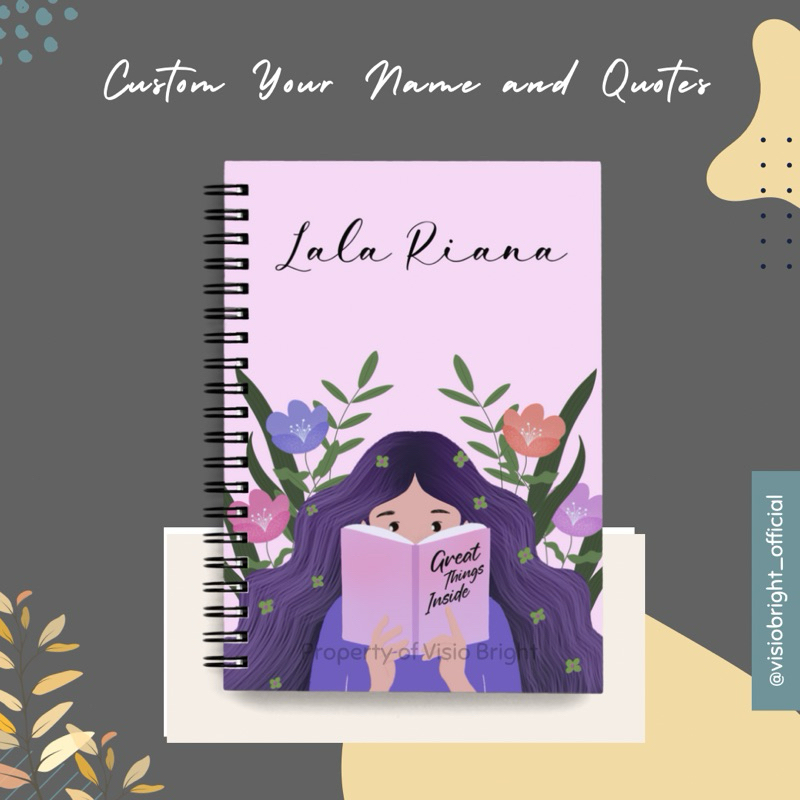 

Visiobright Custom Notebook/Buku Tulis/Agenda/Planner/Diary/Kado/Gift A5/A6 Hard Cover Polos/Plain