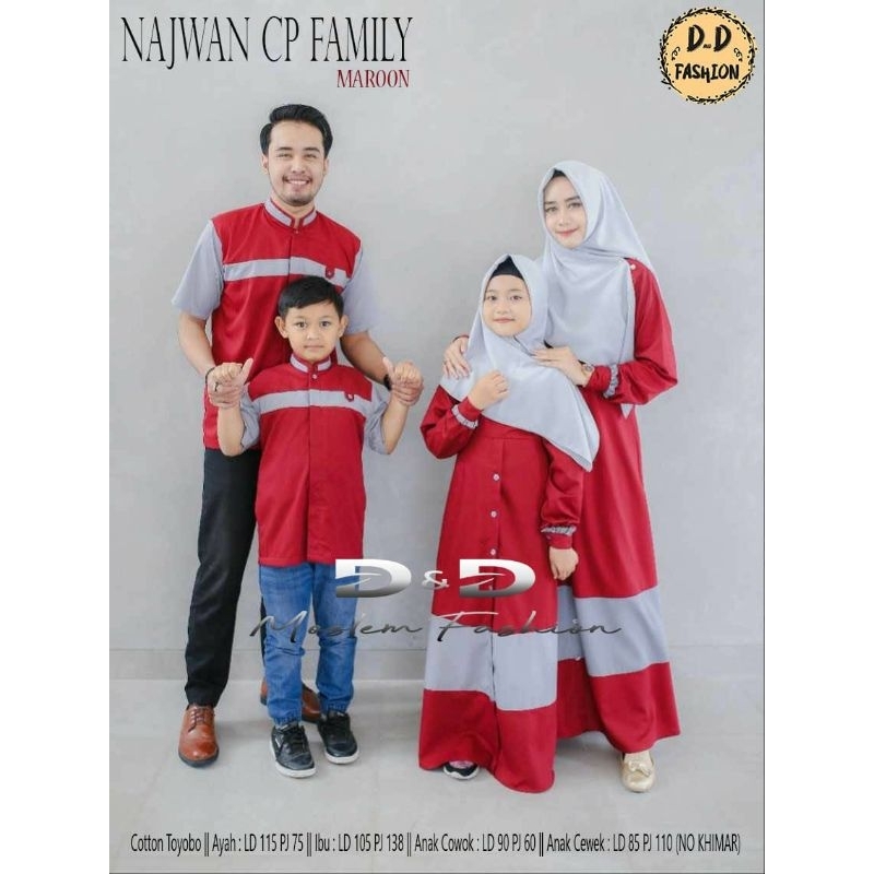 Baju Couple Keluarga untuk Lebaran Polos Sarimbit Keluarga Anak Laki-laki dan Anak Perempuan