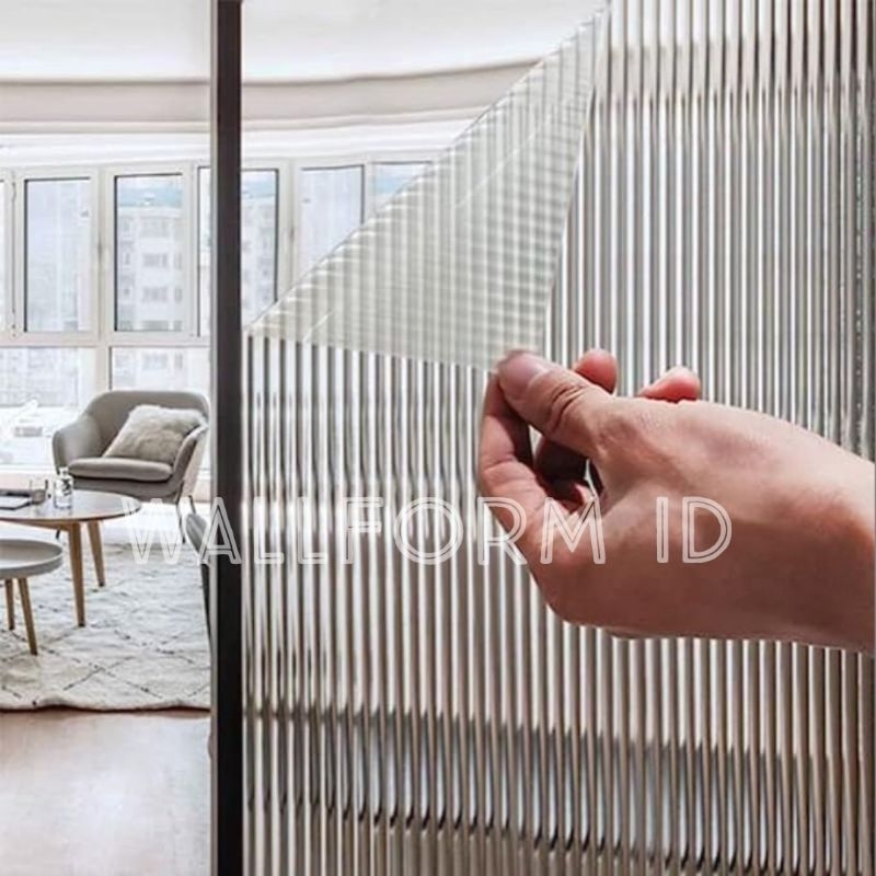 HRY (FreeOngkir) FLUTED PREMIUM REEDED MORU GLASS WINDOW STICKER Sticker Kaca Fluted Reeded Moru
